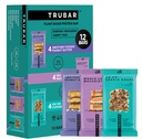 TRUBAR Vegan Protein Bar Variety Pack, Assorted Flavors, Peanut Butter, Macchiato, Cookie Dough, Gluten Free, Vegan Protein Snacks, 12G Plant-Based Protein, High Fiber, Healthy Protein Bars, 12 CT