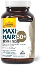 カントリーライフ Maxi-Hair 50+ – ビオチンベースの髪, 皮膚 & 爪は50以上の女性と男性のためのサプリメント | 健康な髪の成長をサポート & 寝具を減らす | 認定グルテンフリー&ベジタリアン | 60カプセル