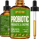 Liquid Probiotics for Dogs & Cats of All Ages | Dog Probiotics bietet Digestion Balance | Prebiotic Blend for Harmonious Food Absorption | 3 Billion CFU | Kräuter Geschmack | 2 Oz