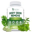 Chlorophyll Body Deodorizing Supplement, Chlorophyll Capsules with Parsley & Peppermint, Probiotic, Green Tea, Jerusalem Artichoke, Prebiotic, Supports Fresh Breath & Whole-Body Freshness, 120 Caps