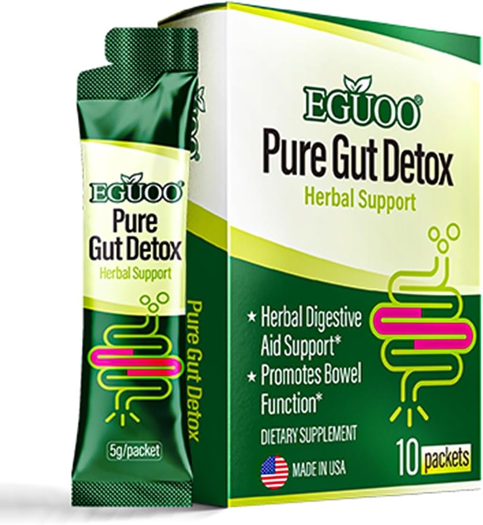 Pure Gut Detox - Colon Cleanse Cleanser Detox tīrīt Gut tīrīt sievietēm Vīrieši ar Senna, Cascara Sagrada, Gremošanas enzīmi, Probiotikas Blend un Prebiotic - Bloating un Aizcietējums Relief
