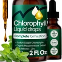 Liquid Chlorophyll Drops 2fl. oz (60ml) – 100mg Chlorophyll per Serving – Formulate with Zinc, L-Glutathione, Peppermint Leaf Extract – 2 fl oz – Vegan & Sugar-Free