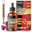 10in1 Chlorophyll Liquid Drops with Mullein, Milk Thistle, Dandelion, Burdock Root, Moringa, Neem, Aloe Vera, Peppermint, and Ginger - 30 Days Supply - 1 FL Oz