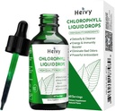 Heivy Chlorophyll Liquid Drops, Internal Deodorizer, Detox & Cleanse, Powerful Antioxidant, Support Overall Health, 100% Natural and Gluten Free, 2 fl oz (60ml)