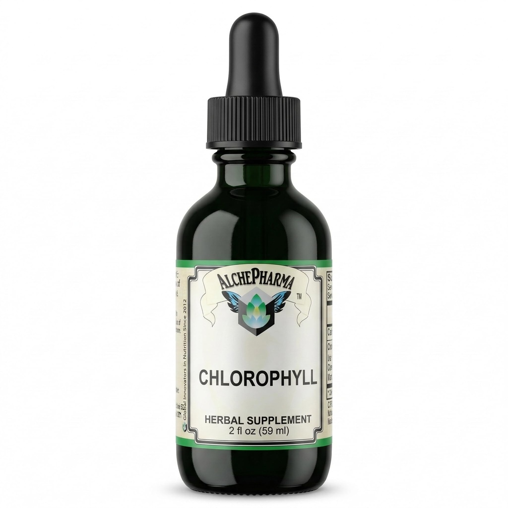 Chlorophyll from Mulberry Leaf as Sodium Copper Chlorophyllin (2mg Copper per 15 Drops) w/Peppermint Essential Oil