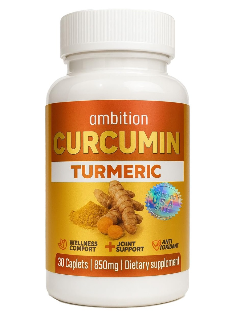 Curcumin Turmeric Curcuma Supplement, 850 mg, 30 Capsules