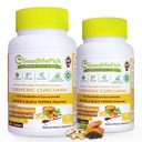 Premium Turmeric Curcumin with Ginger Capsules .Unique Formula for Extra Strength with 95% Curcuminoids & Black Pepper(Piperine). Non-GMO No Rice Powder, No Stearate, No Gluten-90 ct (Pack of 2)