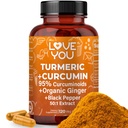 Turmeric Curcumin with Organic Ginger & BioPerine Black Pepper – 120 Vegan Capsules