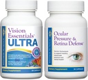 Premium Eye Health Bundle beinhaltet Vision Essentials ULTRA für Macular & Retinal Health, Augenhöhe, Ocular Pressure, Dry Eyes und Ocular Pressure & Retina Defense für zusätzliche gesunde Intraocular
