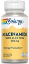 SOLARAY Niacinamide 500 mg | B-3 bitamina | Energiaren metabolismoa, zirkulazioa, nerbioak eta azala osasunaren euskarria, 100 CT