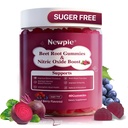 Beet Root Gummies,Super Nitric Oxide Beets Supplement,Grape Seed&Black Pepper Extract,Vitamin C & B12,Supports Blood Pressure&Energy,Mixed Berry,Organic Beetroot,60 Beet Chews