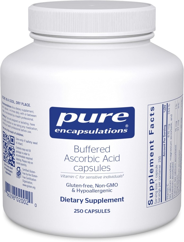 Pure Encapsulations Gebufferde Ascorbic Acid Capsules 