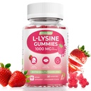 L-Lysine Gummies 1000 mg for Women per serving, 60mg Lysine Extract Supplement for Adults & Kids with Biotin, Multivitamins & Zinc - Cold Sore Supplement for Lip, Hair, Skin & Nail Health - 60 Count