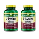 L-Lysine 1000mg Tablets, Lysine, Essential Amino Acid for Immune Support, Collagen Formation, and Skin Health, High Potency Lysine Supplement, 100 Count, Gluten-Free