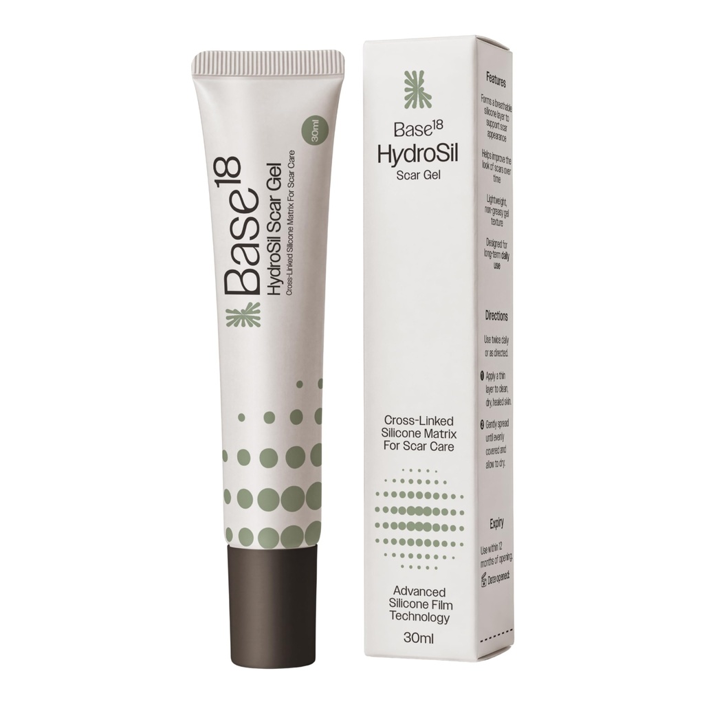 HydroSil Scar Gel 30ml | 7 Actives in Silicone with Niacinamide, Ectoin & Madecassoside | Quick-Drying Silicone Gel for Surgical, Acne, Keloid & Hypertrophic Scars | Face & Body