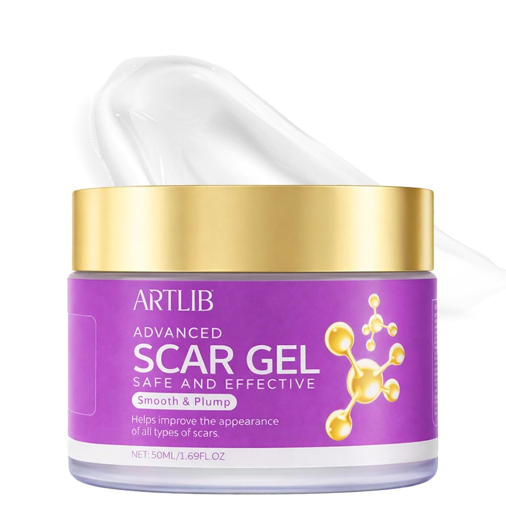 Scar Cream,Silicone Scar Gel,Helps Reduce Surgical Scars,Acne,Burn,Keloids Bump,Stretch Marks, Advanced Scar Removal Cream for Old and New Scars(1.69oz)