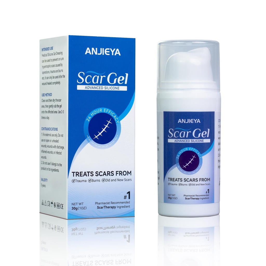 Silicone Scar Gel, Advanced Scar Cream for Repairing C-Section, Keloid Bump Removal, Treats from Stretch Marks, Burns, Injury, Effective for Both Old and New Scars, Surgeon Recommended