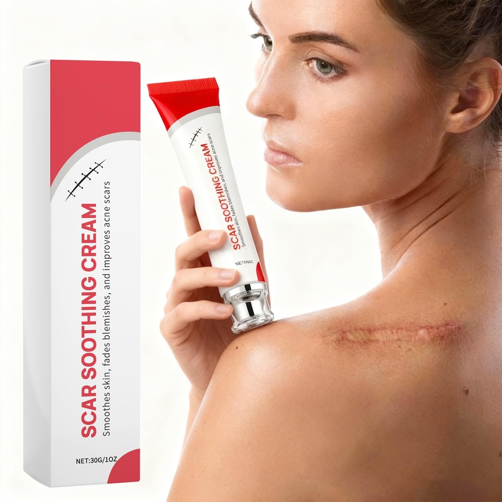 Scar Cream & Silicone Gel for Scar Removal - Natural, Advanced Treatment for Surgical Scars, Keloid Bumps, Stretch Marks & Skin Repair