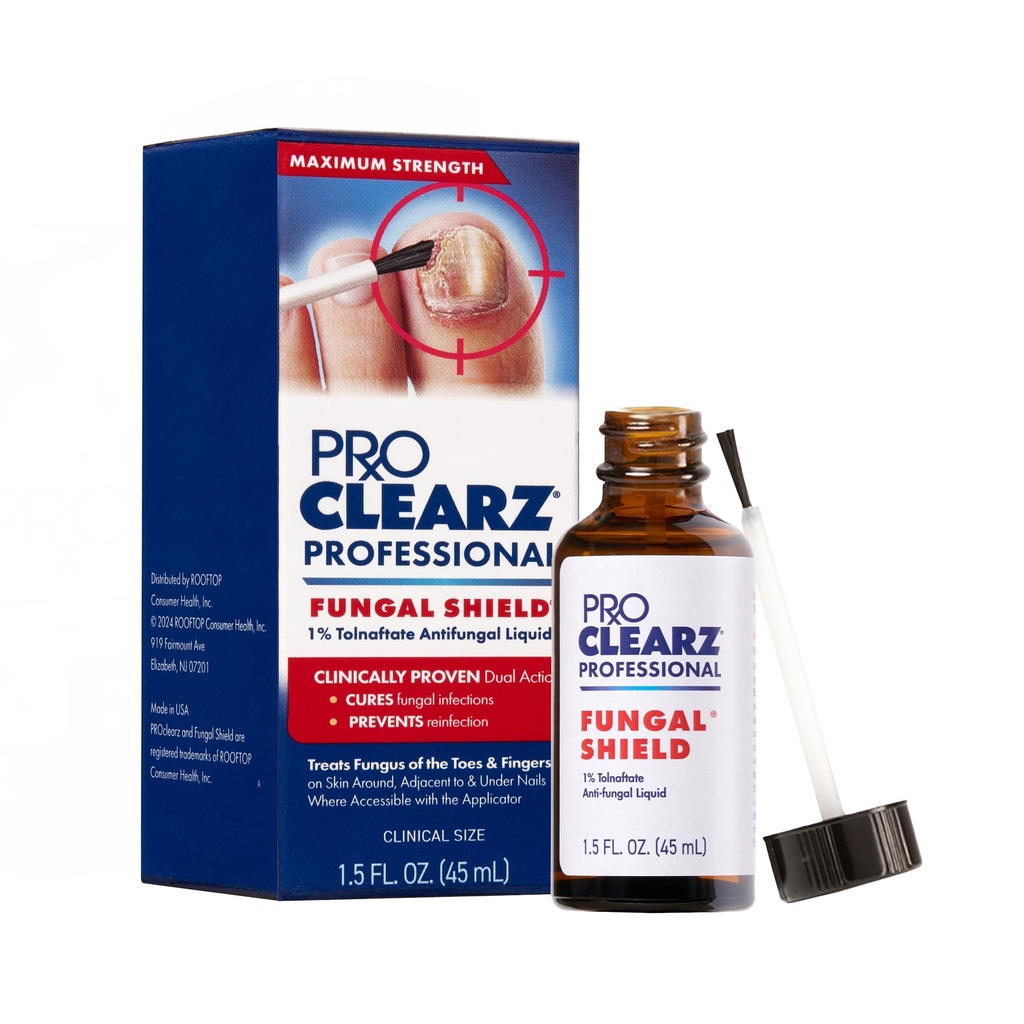 Fungal Shield Professional Antifungal Treatment, Maximum Strength Tolnaftate 1% Liquid, 1.5 fl oz Clinical Size