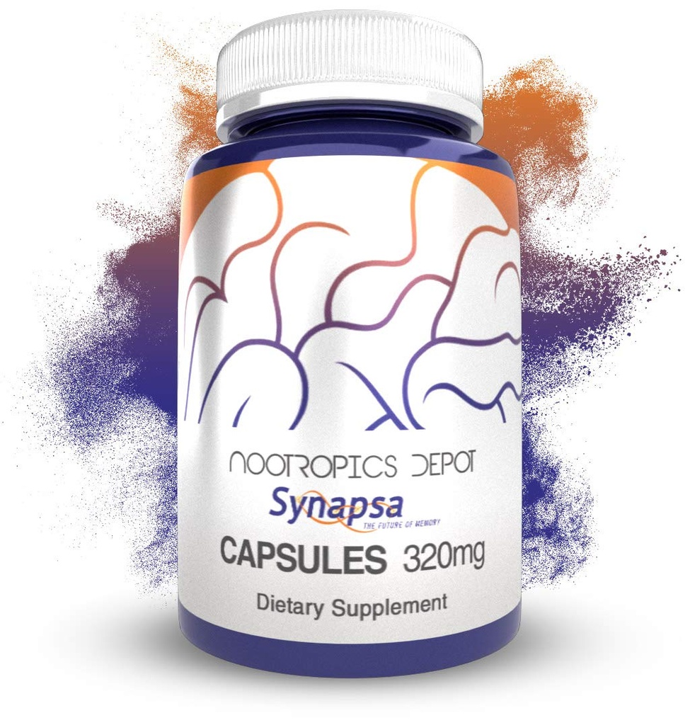 Nootropics Depot Synapsa Bacopa Monnieri Capsules | 320mg | 180 Count | Whole Plant Extract | Ayurvedic Herb | Adaptogen Supplement | to Enhance Learning, Memory and Mental Performance
