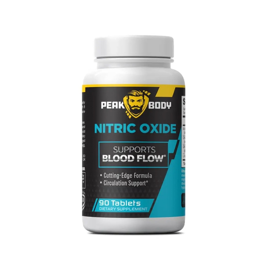 Peak Body Nitric Oxide Supplement with A-AKG – Circulation and Performance Support – 90 Tablets