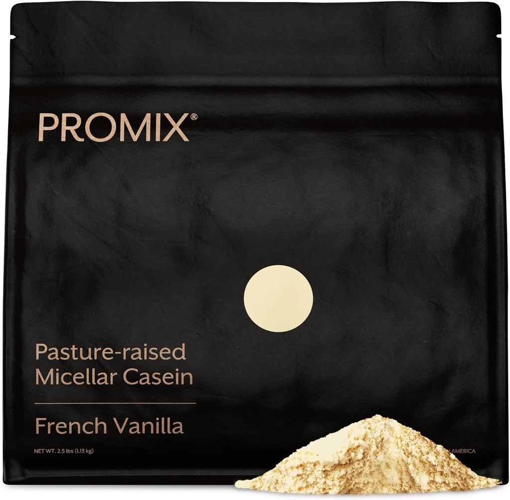 ProMix Nutrition Casein Protein Toz - Çim Fed, Pasture çıxdı, Slow Release Micellar Casein - Gluten-Free - Vanilla, 2.5 Pound (Paket 1)