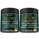 Herbpy Bundle 7in1 Clove Supplement 755mg/serving (100 Capsules) & 6in1 Premium Ceylon Cinnamon Capsules 755mg/serving (100 Capsules)