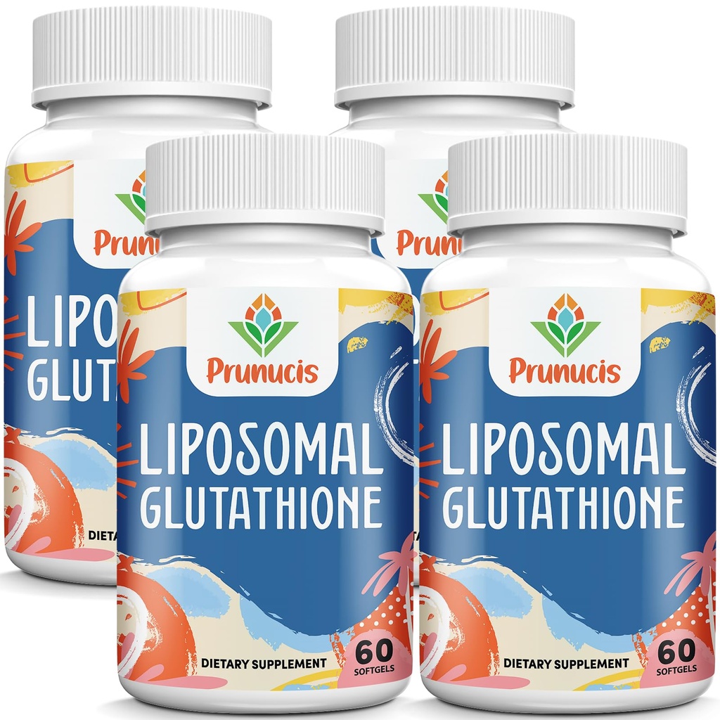 Liposomal Glutathione, with Vitamin C, Milk Thistle & Alpha-Lipoic Acid, Master Antioxidants, Pure Reduced L-Glutathione - Immune System, Energy, High Absorption, 240 Softgels