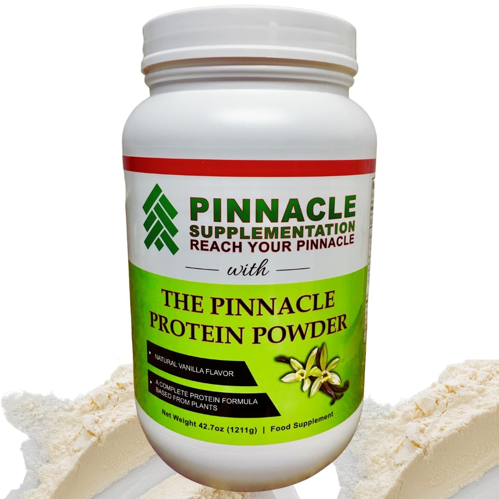 Pinnacle Vegan Vanilla Plant Protein Powder, 31g Pea & Rice Protein, Keto, Low Carb, Sugar Free, Gluten Free, Lactose Free, Dairy Free Protein Powder Without Artificial Sweeteners, 30 Servings