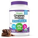 Orgain Organic Protein + Metabolism Blend Powder, Chocolate Fudge - 21g Plant Protein, 5g Prebiotic Fiber, No Lactose Ingredients, Low Sugar, Non-GMO, for Shakes & Smoothies, 1.71 lb