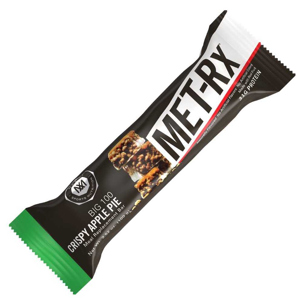 MET-Rx Big 100 Colossal Meal Replacement Bar, Crispy Apple Pie Bars, 3.52 Ounce (Pack of 12)