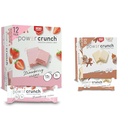 Power Crunch Protein Wafer Bars, High Protein Snacks, Strawberry Crème & Cinnamon Roll, 1.4 Ounce (12 Count) Bundle