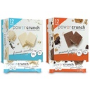 Power Crunch Protein Wafer Bars, High Protein Snacks, French Vanilla Creme (12 Count) and Peanut Butter Fudge (12 Count)