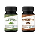 ORGANIC SPREE USDA Organic Manjistha & Aloe Vera Supplement – 120 Tablets Each – Rubia Cordifolia & Aloe Barbadensis