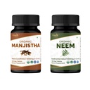 ORGANIC SPREE Manjistha & Neem Supplement – 120 Tablets Each – USDA Organic Herbal Skin & Detox Formula – Rubia Cordifolia & Azadirachta Indica
