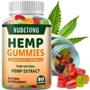 Hemp Gummies for Sleep, Anxiety, Pain High Potency Extra Strength Hemp Oil Extract Organic Edible Gummy Supplement for Adult Gummy