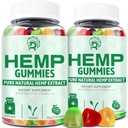 Hemp Gummies High Potency for Pain, Sleep, Anxiety Extra Strength Hemp Oil Gummies - 100% Natural Organic Bear Candy Hеmp Supplement Gummy for Adults(2 Pack)