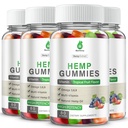 4 Pack Organic Hemp Gummies Extra Strengthen High Potency with Pure Hemp Oil Extract Vegan Edible Bear Candy for Relaxation and Peace