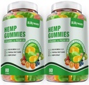 2 Packs Hemp Gummies for Sleep, Pain, Anxiety Relaxation and Peace, High Potency Edible Gummies Extra Strength Organic Hemp Oil Extract Vegan Bear Gummy - 160 Counts Candy