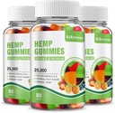 Hemp Gummies for Sleep, Pain, Anxiety 3 Packs, High Potency Edible Gummies Extra Strength Organic Hemp Oil Extract Vegan Bear Gummy - 240 Counts Candy