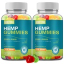 Hemp Gummies for Sleep, Pain,Anxiety Organic High Potency Extra Strength Hemp Oil Extract Edible Gummy Supplement for Adult Gummy 2 Packs