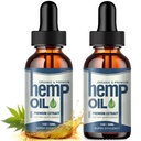 (2 Pack) Hemp Oil Organic High Potency - Relieve Good Mood - Hemp Oils Tincture - Natural Hemp Drops for Pain Relief, Sleep, Skin, Vegan, Non-GMO