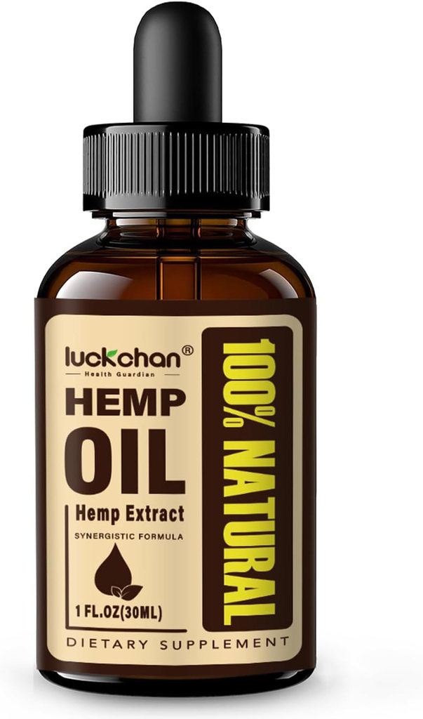 High Potency Hemp Oil - Maximum Strength, Immune System Support, Focus Calm, Relaxation, Mood, Pure Extract, Organic, Vegan, Non-GMO