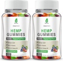 Hemp Gummies High Potency for Pain, Sleep, Anxiety - 2 Packs Hemp Gummy 100% Natural Organic Extra Strength with Pure Hеmp Oil Extract Vegan Bear Candy