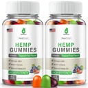 2 Packs Hemp Gummies for Sleep, Pain, Anxiety - High Potency Advanced Extra Strength with Pure Natural Hemp Oil - Hеmp Gummy for Adults