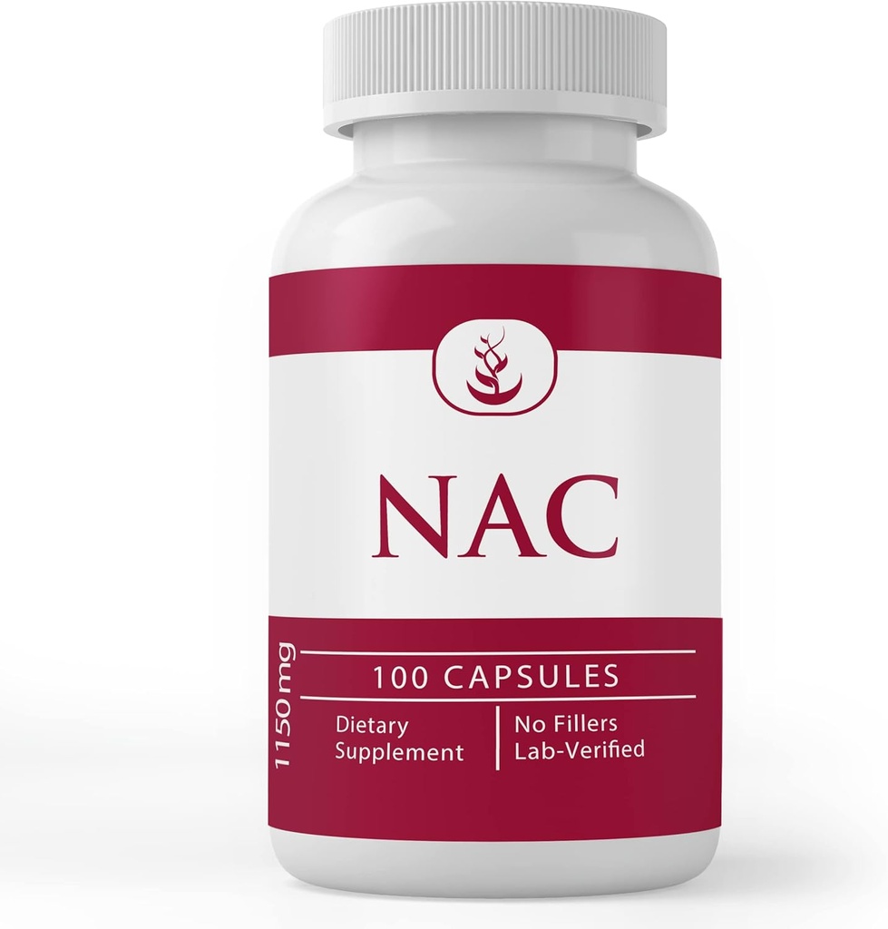 N-乙酰L-Cysteine NAC, (100 Capsules) 永远纯净,没有添加剂或填充剂,实验室验证