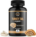 Tail Kalkun Organik Mushroom Capsules Ekstrak Tubuh 124; GMO & Allergen-Free, Coriolus Versicolor Daily Herbs, 90 Capsules