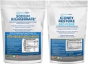 Bio Natriumbicarbonat Alkali-Ergänzung 1.5LB & Bio Fiber Kidney Cleanse Detox 2.5 LBS Bundle – unterstützt Nierengesundheit, Stomach Acid Neutralizer, Alkaline Superfoods, Immununterstützung, Detox