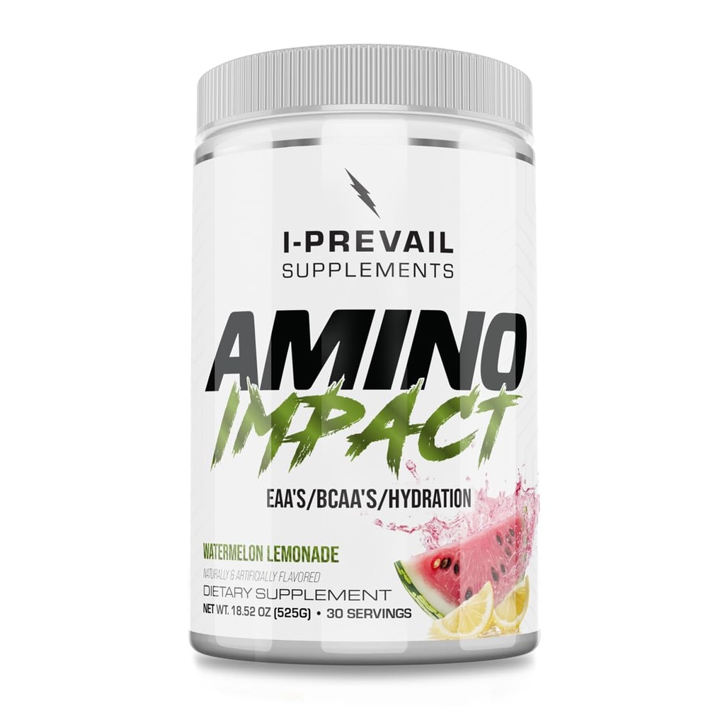 Amino Impact BCAA – EAA Enhanced Hydration Recovery & Endurance Keto Friendly Formula 7g BCAA’s – 3g EAA’s Plus 2g Glutamine |30 Serving (Watermelon Lemonade)
