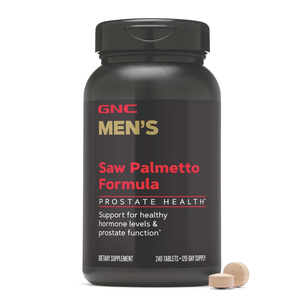 GNC Mega Men Saw Palmetto for Men, Support for Healthy Hormone Levels, 240 Tablets
